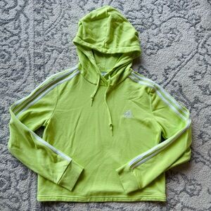 Adidas Lime Green Hoodie with White Details